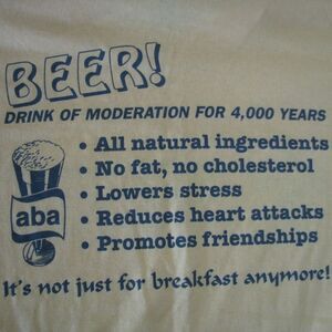 Vintage ABA Beer Promo Event '97 Tee, XL